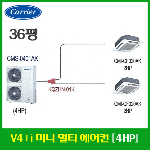 [캐리어] CMS-0401AK[36평] V4 + i 미니 멀티 에어컨[4HP]